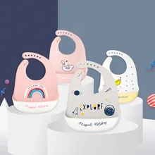 Водонепроницаемые Детские Силиконовые Слюнявчики, Детские слюнявчик для малышей, регулируемый передник для кормления цветной платок-слюнявчик, детские вещи для новорожденных