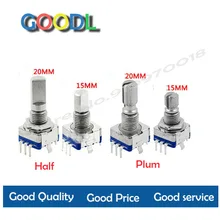 5 pçs/lote 20 posição 360 grau codificador rotativo ec11 com 5pin lidar com longo 15/20mm com interruptor de bo