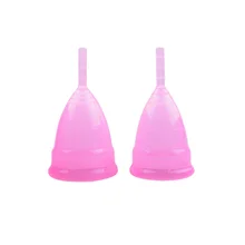 

2pcs/pack S+L Feminine Hygienemenstrual Cup Menstrual Cup Copa Menstrual Cup For Lady Period Women Reusable Lady Cup silicone