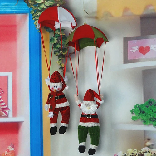 Рождественский парашют Снеговик Санта Клаус орнамент «Новогодняя елка» подвесное украшение для дома на открытом воздухе подвесная подвеска сувениры с декоративными украшениями