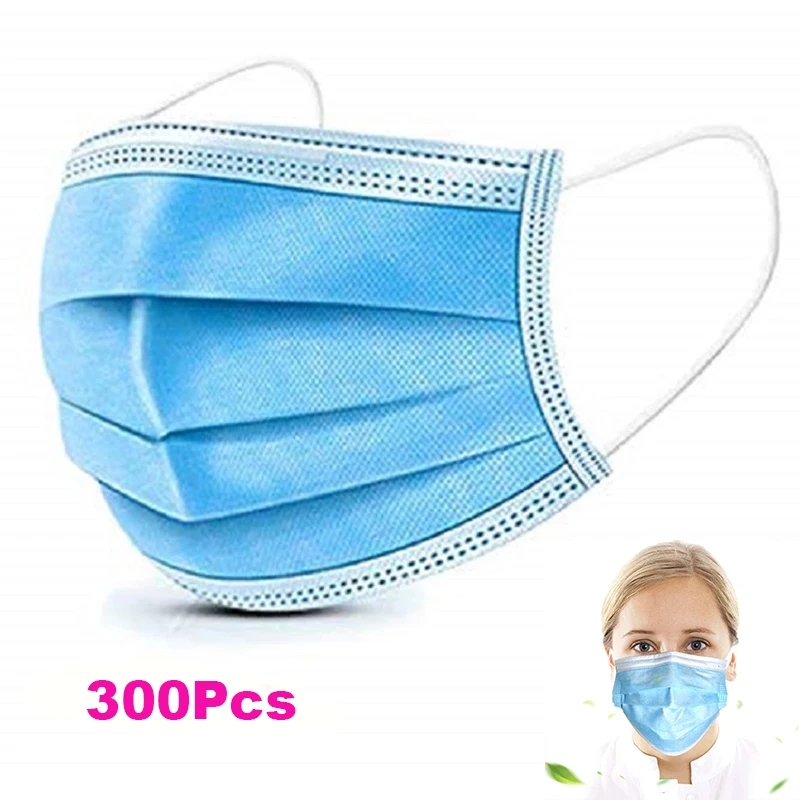 

300pcs Face Mouth Cover Disposable Guard tool Surgical masque anti pollution 3 Layers for protection