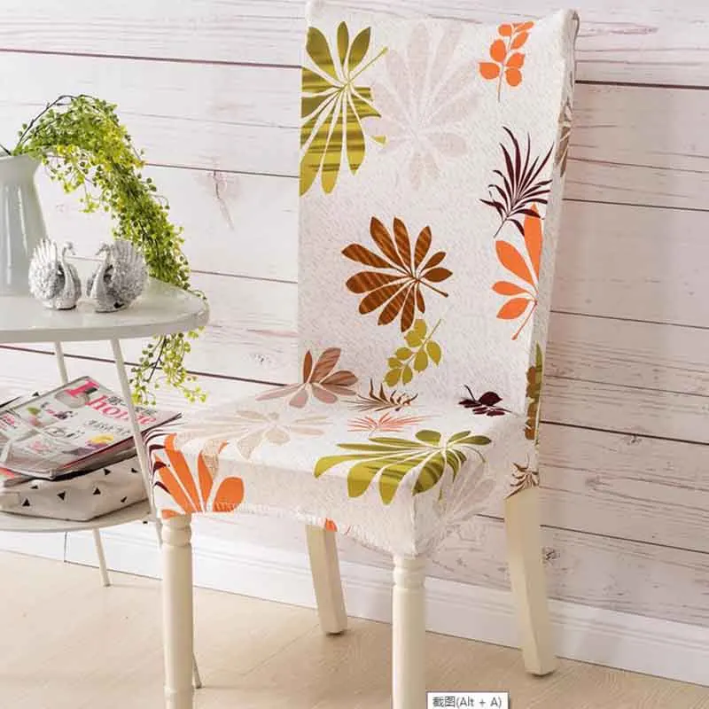 Спандекс эластичный цветочный принт чехлы на стулья четыре сезона чехол на стул для дома анти-грязный обеденный стул чехол для банкета Вечерние - Цвет: 3103