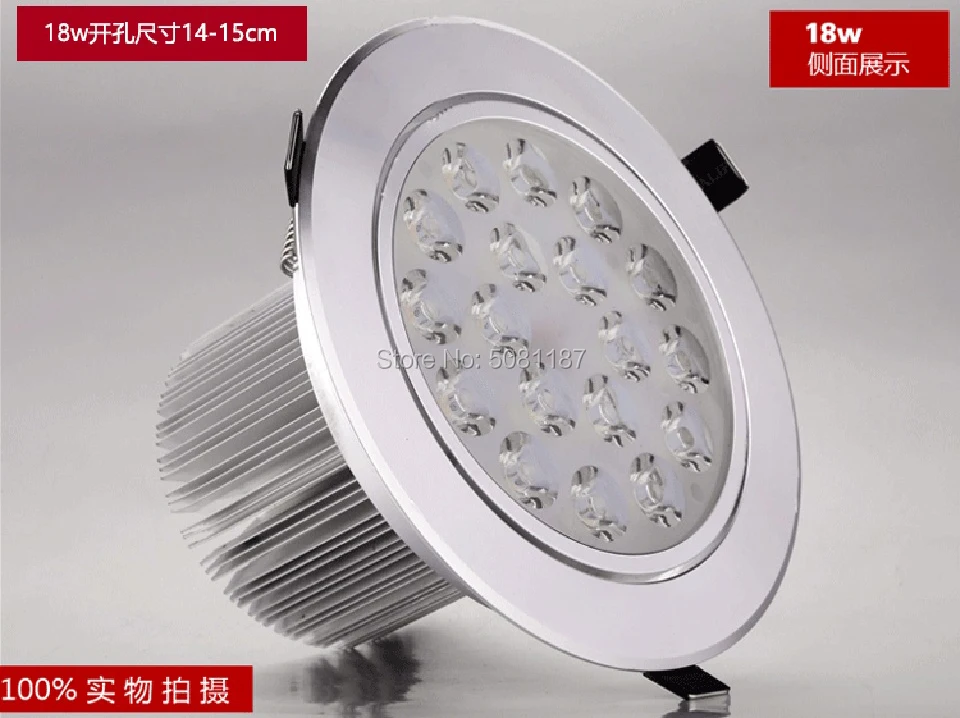 10PCS/Lot Samsung Chip 3 Years Warranty LED Ceiling Light 18W LED Downlight Dimmable LED Down Lighting Bulb Recessed Spotlight