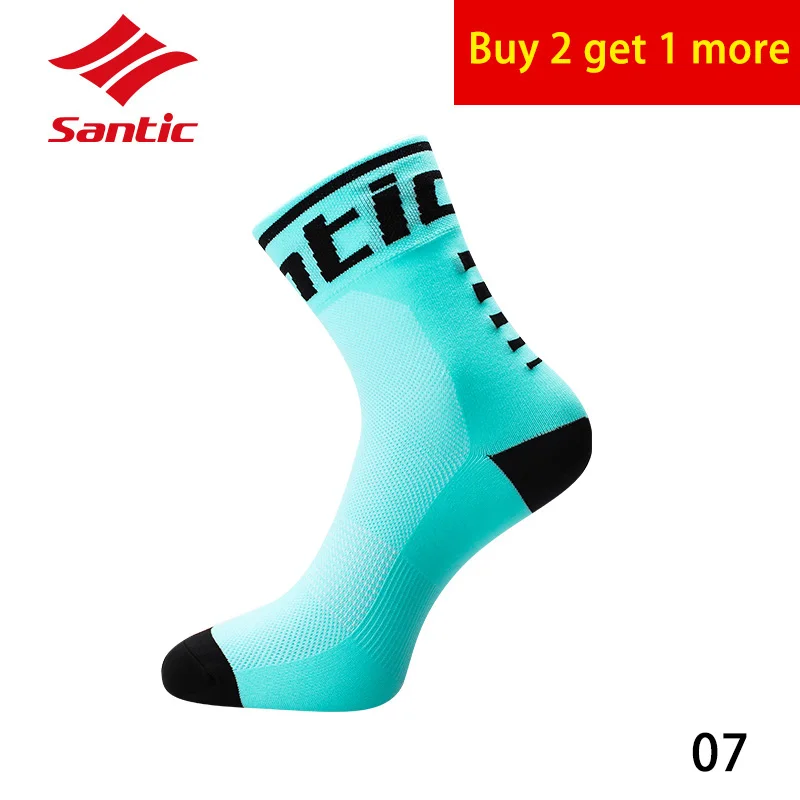 07-1 pair Santic Pro велосипедные носки мужские и женские носки спортивные анти-пот Дышащие Беговые походные носки приспособления для езды на велосипеде 13 стиль - Цвет: 07-1 pair