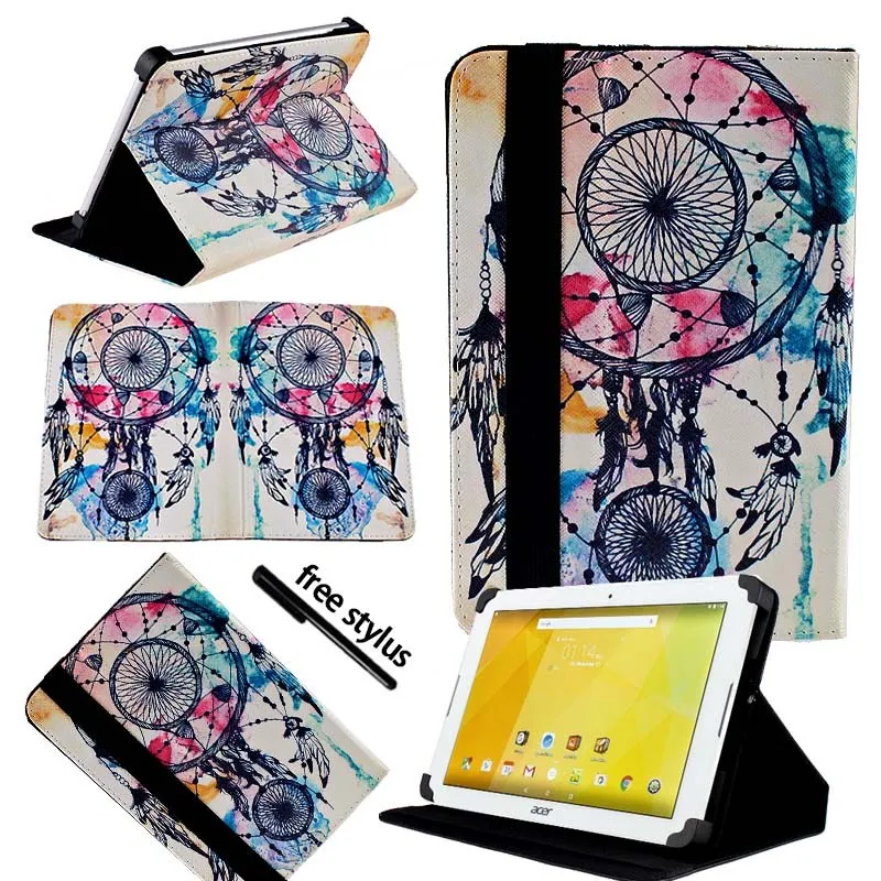 Dream Catcher KK&LL для acer Iconia One 10 B3-10 B3-A20 A30 A40 A40FHD A50 A50FHD-кожаный чехол-подставка для планшета+ Бесплатный стилус - Цвет: Dream Catcher