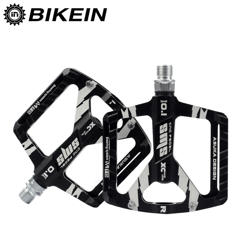 

BIKEIN Mountain Bicycle Ultralight MTB Pedals 1 DU Bushing CNC Aluminum BMX Platform Flat Pedals Cycling Bike Accessories