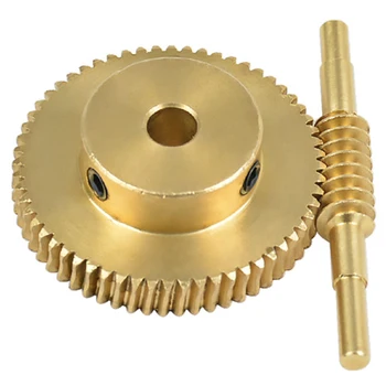 

Modular Gear 60 Perforation 5Mm Shaft Worm Gear Large Reduction Ratio 1:60 for Micro-Motor Copper Gear