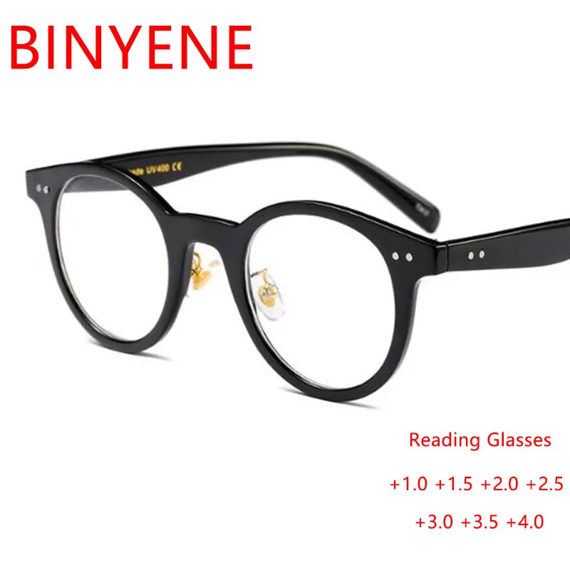 Винтажные очки для чтения, круглые прозрачные очки, оптические оправы, очки по рецепту для женщин, роскошные заклепки, оттенки Gafas