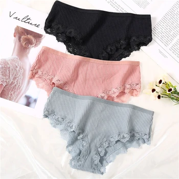 

Women's Panties 3Pcs/Set M-XL Cotton Solid Color Girl Briefs Sexy Lingerie Female Underwear Ladies Underpants Women Intimate New