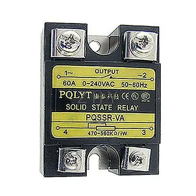 

60A 0-240V AC SSR-60VA Solid State Relay Voltage Resistance Regulator