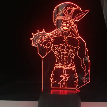 

Seven Deadly Sins Escanor Anime Lamp Remote Control Baby Kids Birthday 16 Colors Change Gift Lamp Annie Night Lights Dropship