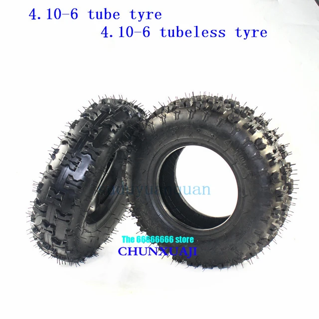 4.10-6 Tubeless Tube Outer Tyre For Atv Kart Mini Quad 47cc 49cc