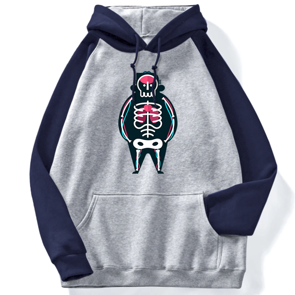 

Hoodies Funny Skeleton Print Hoody For Women Hip Hop Oversized Hoodie With Hood Women'S Kpop Harajuku Raglan Sweatshirt Female
