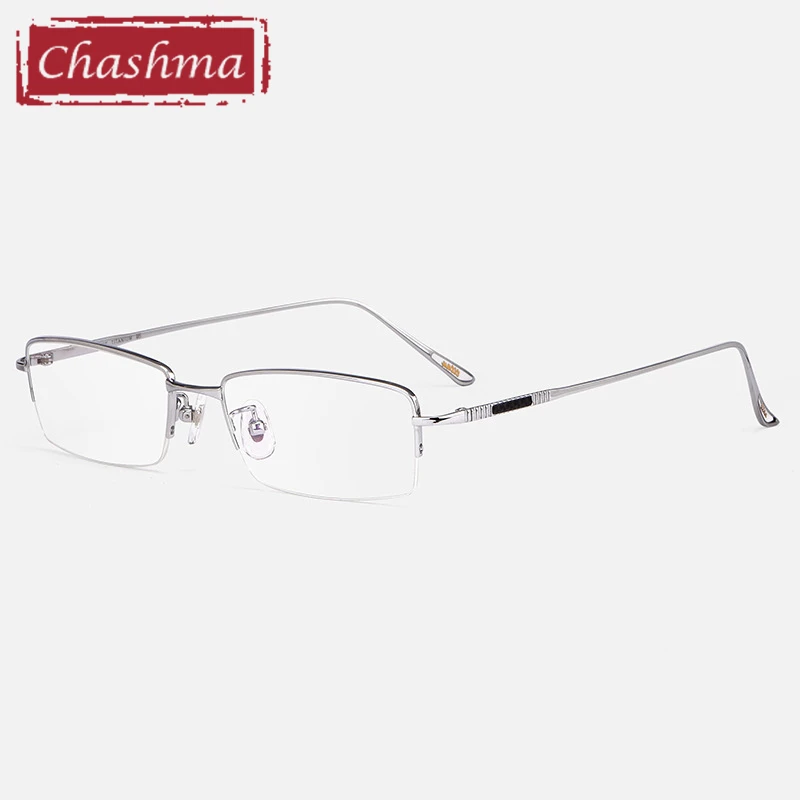 Чистый титановый рецепт очки Квадратные Оправа очков мужские Оптические очки модные мужские очки - Цвет оправы: Silver