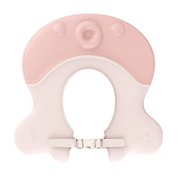 

Bath Shower Shield Elastic Silicone Eye Ear Protection Visor Hat Unisex Wide Brim Adjustable Baby Shampoo Cap 3D Cartoon Soft
