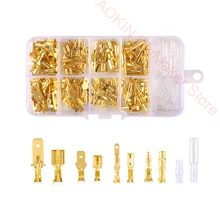 

150pcs Quick Splice Spade Connector Wire Crimp Terminal Block with Insulating Sleeve Assortment Kit for Car Electrical Wiring