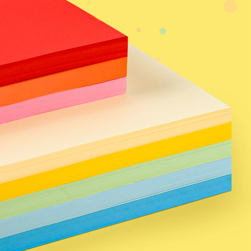 A4 Multi Function Color Copy Printing Paper 100 Sheets / Pack Color Mixed Pack Student Hand Origami School Office Supplies