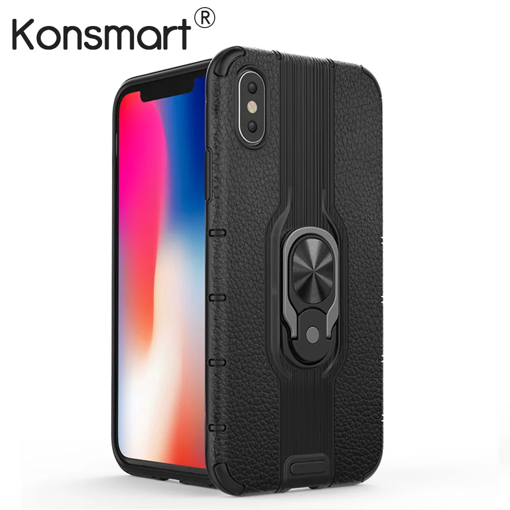 Новый чехол KONSMART с кольцом держателем для iPhonoe X XS Max XR телефона Магнитный защитный
