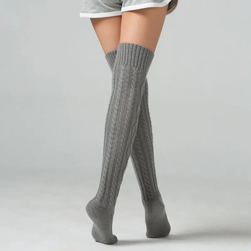 Women socks Winter Thermal Knit Thigh Warm High Boot Socks Winter Stockings Warm Long Leg Warmers For Women