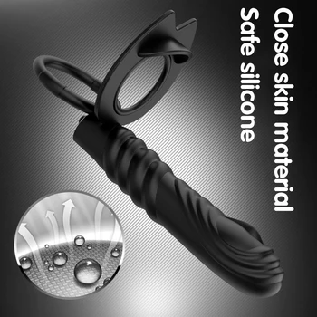 Double Penetration Vibrator Sex Toys Penis Strapon Dildo Vibrator, Strap On Penis Anal Plug for Man, Adult Sex Toys for Beginner 3