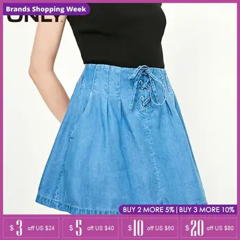 

ONLY Spring & Summer 2019 High-rise A-line Denim Skirt |118237514