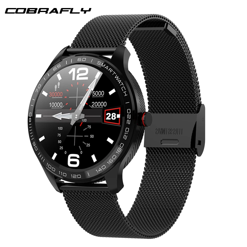 

Cobrafly L9 Full Touch Smart Watch Men Sports Fitness Tracker IP68 Waterproof ECG Heart Rate Monitor PK L8 L5 for Xiaomi Huawei