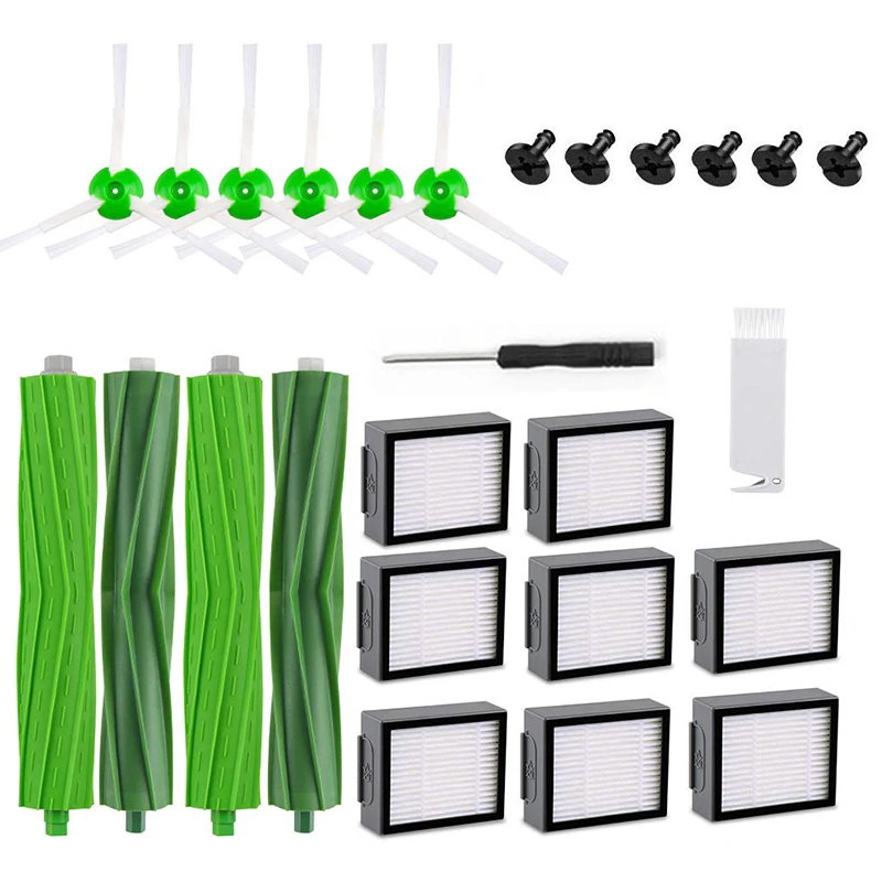 

Replacement Filter Rubber Side Brush For IRobot Roomba I7 I7+ Plus E5 E6 E7 Cleaning Brush Screwdriver Tools Set