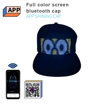 

editable LED luminous hat cap multi-language display advertising hat prom party decoration hat smart home for mi xiaomi huawei