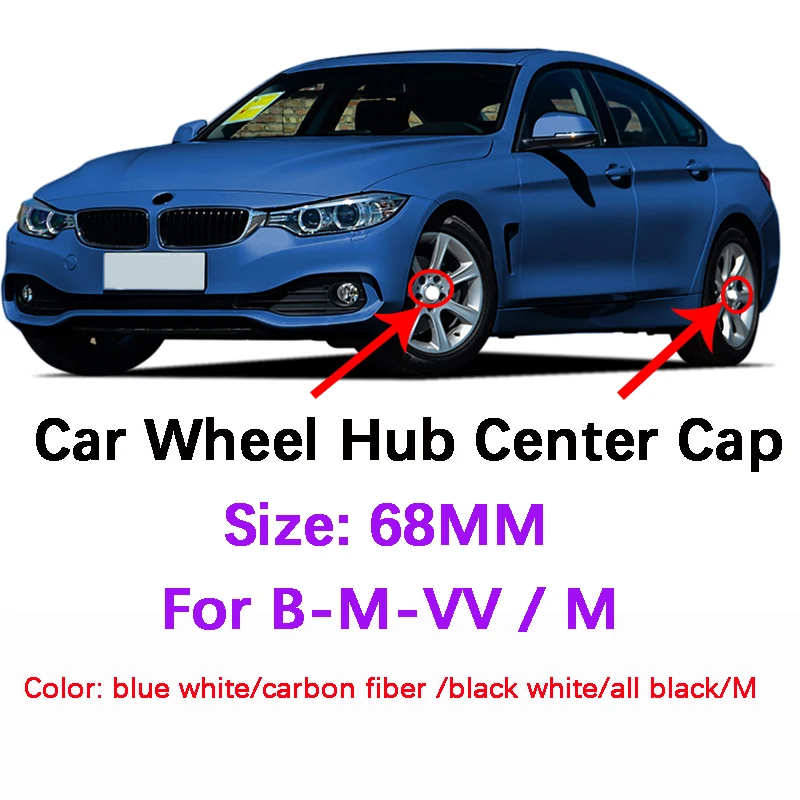 

1X 68MM Car Wheel Center Cover Accessories Hub Cap For BMW X5 E70 E53 E46 E60 E90 F30 F10 E39 E36 F20 E87 E92 E91 r1200gs G30 M