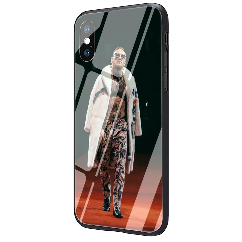 EWAU Конор Макгрегор UFC закаленное стекло чехол для телефона iPhone 5 5S SE 6 6s 7 8 Plus X XR XS 11 pro Max - Цвет: G3