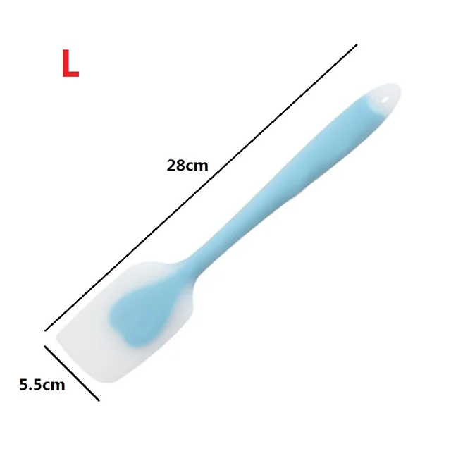 Kitchen Accessories Silicone Cake Butter Blender Cream Mixture Spatula Scraper Cake Spatula Baking Tools Kitchen Utensils Baking L-Sky Blue