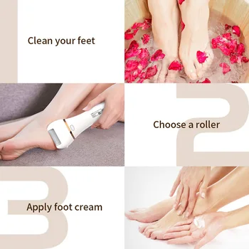 

New Hot Electronic Feet File Hard Skin Callus Remover Scrubber Home Pedicure Exfoliation Tool Rechargeable SMR88