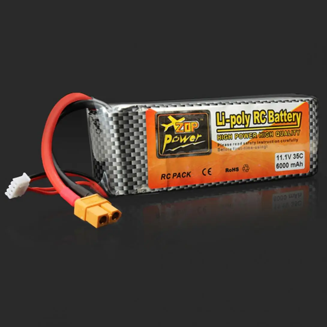 

ZOP Power 11.1V 6000mAh 35C Lipo Battery XT60 Plug