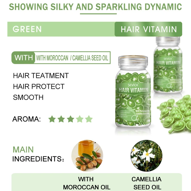 Hair Vitamin Keratin Complex Oil Hair Care Silky Hair Mask Repair Damaged Hair Capsule Serum Hair Repair Treatment Moroccan Oil 4