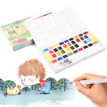Твердый пигмент, акварельный набор красок, акварельный с водным цветом, портативная кисть, ручка Aquarel для профессиональной живописи, товары для рукоделия