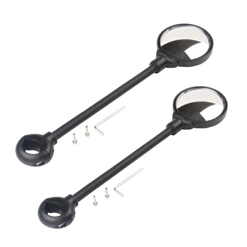 

2Pcs Bicycle Rearview Mirror Universal Lens Mirror Mtb Handlebar Side Rear View Mirror Road Bike Cycling Flexible Rear View Mirr