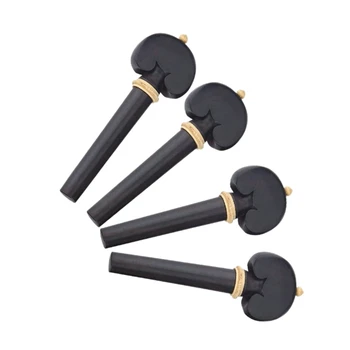 

Cello Accessories Ebony Cello Shaft String Knob Workmanship 4 / 4 Cello String Shaft