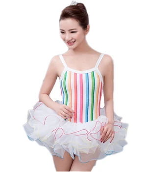 

2018 Real Acrylic Girls Justaucorps Children Ballet Dance Skirt Suspender Spring New Clothes And Performing Service Dress For