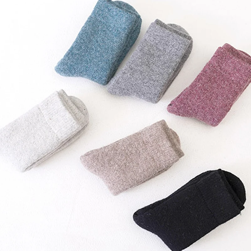 Высокое качество, популярные мужские шерстяные зимние носки для холодной погоды, одноцветные носки для снежной погоды, 1 пара, супер толстые теплые носки для женщин и мужчин