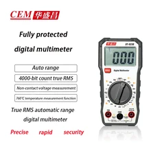 Cem DT-923B / DT-928 multímetro de corrente e tensão rms verdadeiro inteligente anti-queima backlight display digital faixa manual