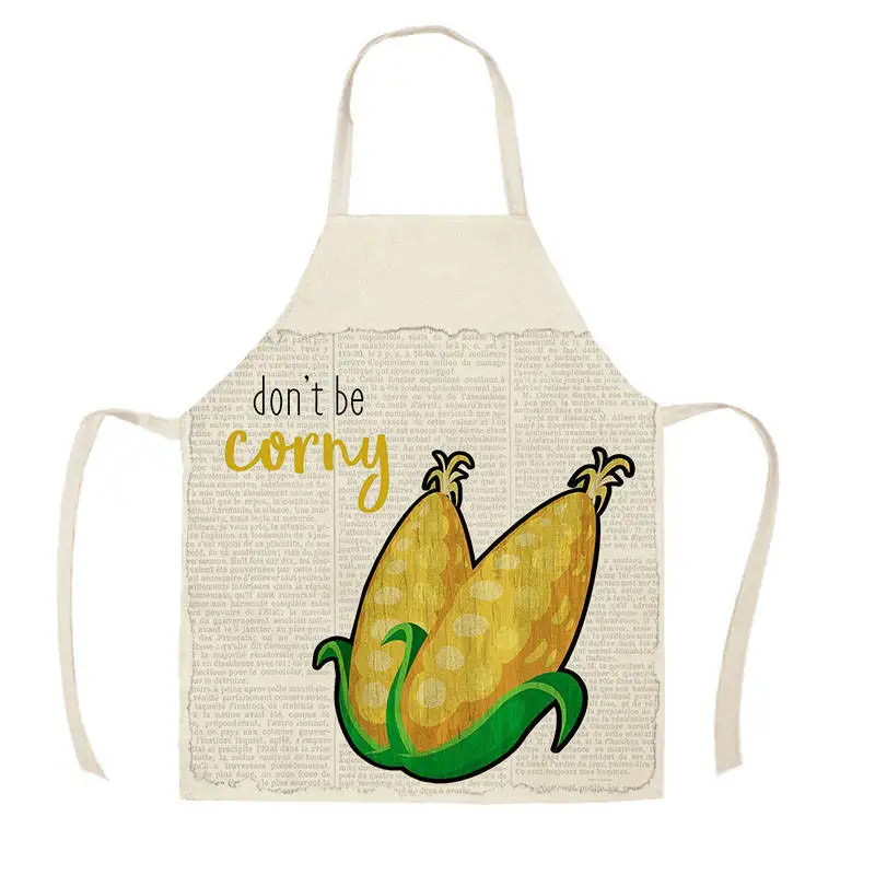 Lemons Fruit Pattern Water Color Art Kitchen Aprons for Woman Man Home Cooking Baking Shop Cleaning Cotton Linen Apron WQi875