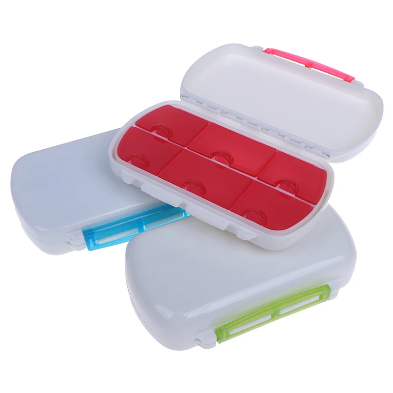 1PCS Portable Mini 6 Slots Medical Pill Case Drug Tablet Medicine Storage Dispenser Holder Case Organizer For Travel