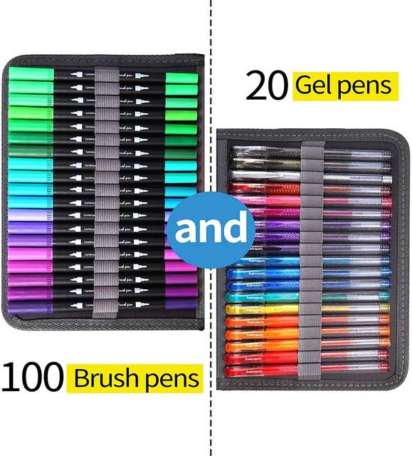 Glitter Gel Pens Adults Coloring Books  Set Colored Pencils Markers - 120  Painting - Aliexpress