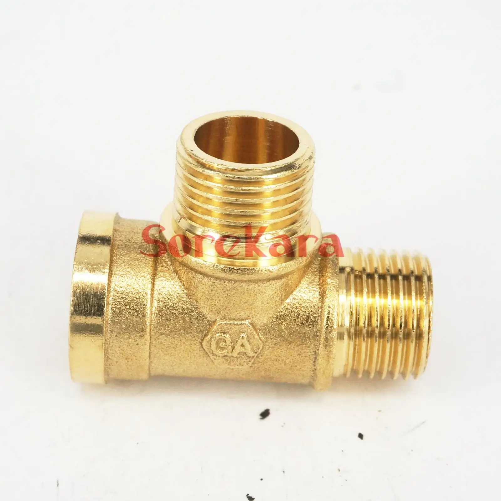 2шт 1/4 &quotBSP Female x 1/4&quot BSP Male male Thread Tee 3 способа латунного соединения труб для