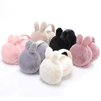 

New Cute Winter Warm Earmuff For Girls And Boys Plush Warm Rabbit Earcap Children Lovely Winter Earmuffs Ear Cover Earwarmers