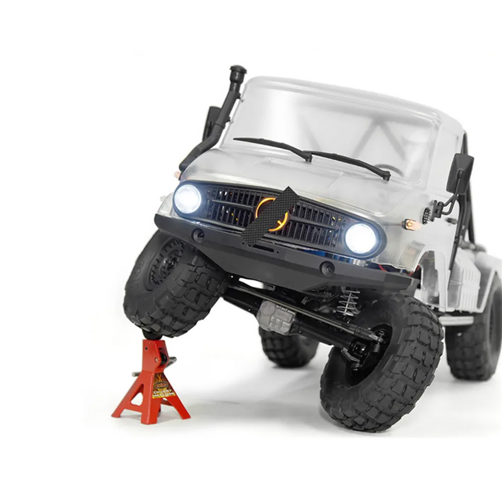 Peças do Carro Conjunto para 1 Grade Dianteira Transformar Luzes Traseiras Capa - 10 Axial Scx10 ii Umg10 4x4 6x6 rc Acessórios 6 Grade dianteira transformar luzes traseiras capa conjunto