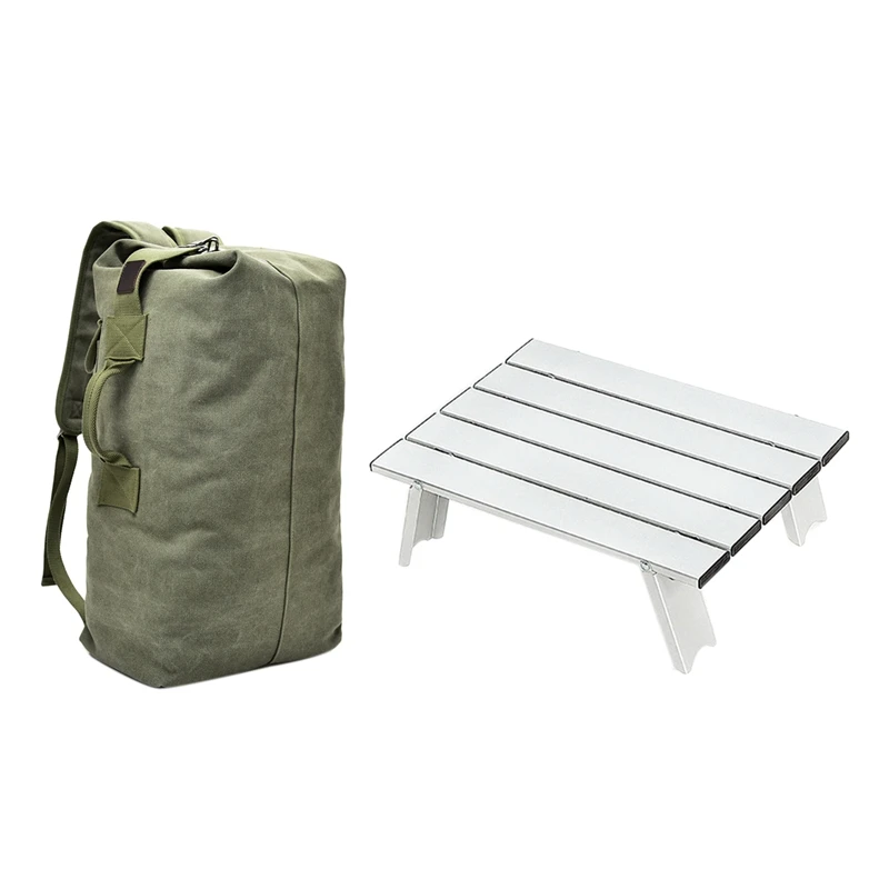 1 Pcs Ultralight Table Outdoor Mini Folding Portable Table Picnic Table Light Aluminum Alloy & 1 Pc