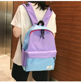 

PS248 High school campus backpack female college students hit color backpack