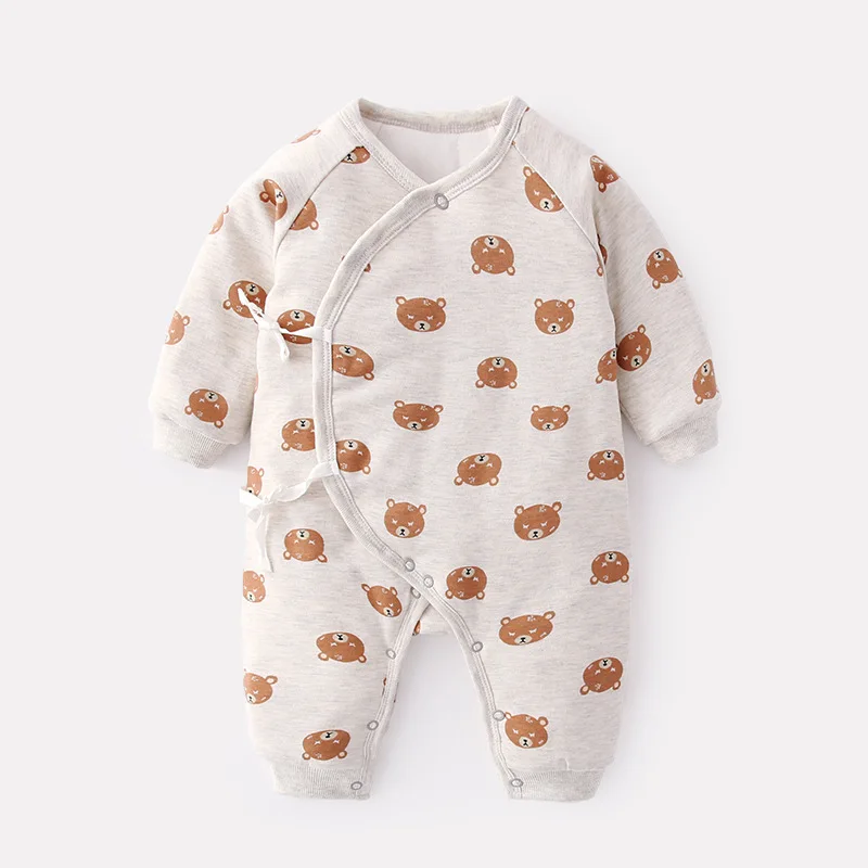 Комбинезон для новорожденных; осенне-зимняя одежда для малышей; Комбинезон для маленьких девочек; Одежда для маленьких мальчиков; Детский комбинезон; 11,11 - Цвет: grey beear