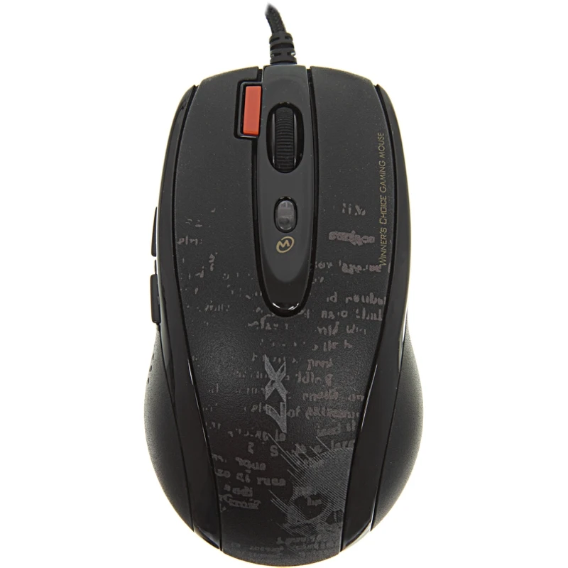Мышь A4 V-Track F5 черный/рисунок лазерная(3000dpi) USB игровая(6but